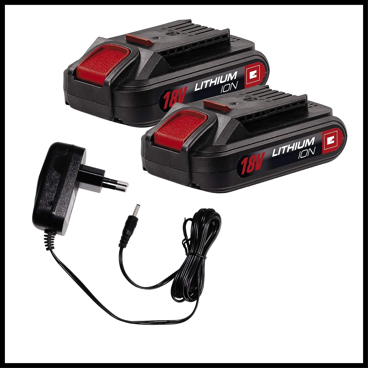 Einhell TC-CD 18-2 Li (2x1,5 Ah) Trapano avvitatore a batteria (2 x 18 V, 1,5 Ah, Li-Ion, tempo ricarica 3-5 h, 2 velocità, vel. 1 giri min. 0-350, vel. 2 giri min. 0-1250, torsione 38 Nm, mandrino 10mm, incl. 2 batteria 1,5 Ah, caricabatterie e valigetta