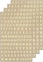 Vista 9 de MECCANIXITY 4 hojas de calcomanías de resina con letras pequeñas 3D de la A a la Z, color plateado, mini calcomanías del alfabeto, aleación metálica