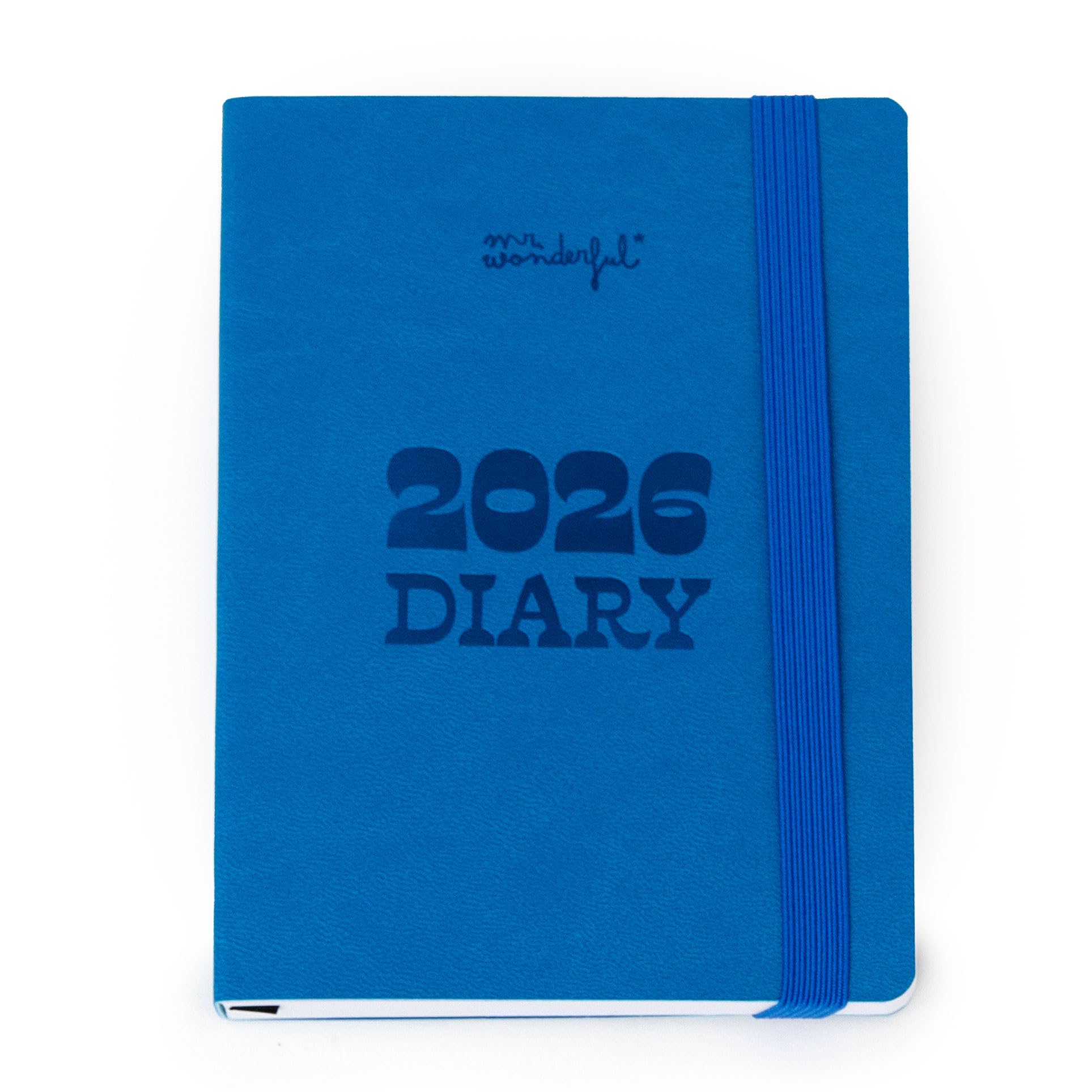 Mr. Wonderful - Agenda Anual 2026 Tamaño Pocket A6 - Vista Semanal – Azul