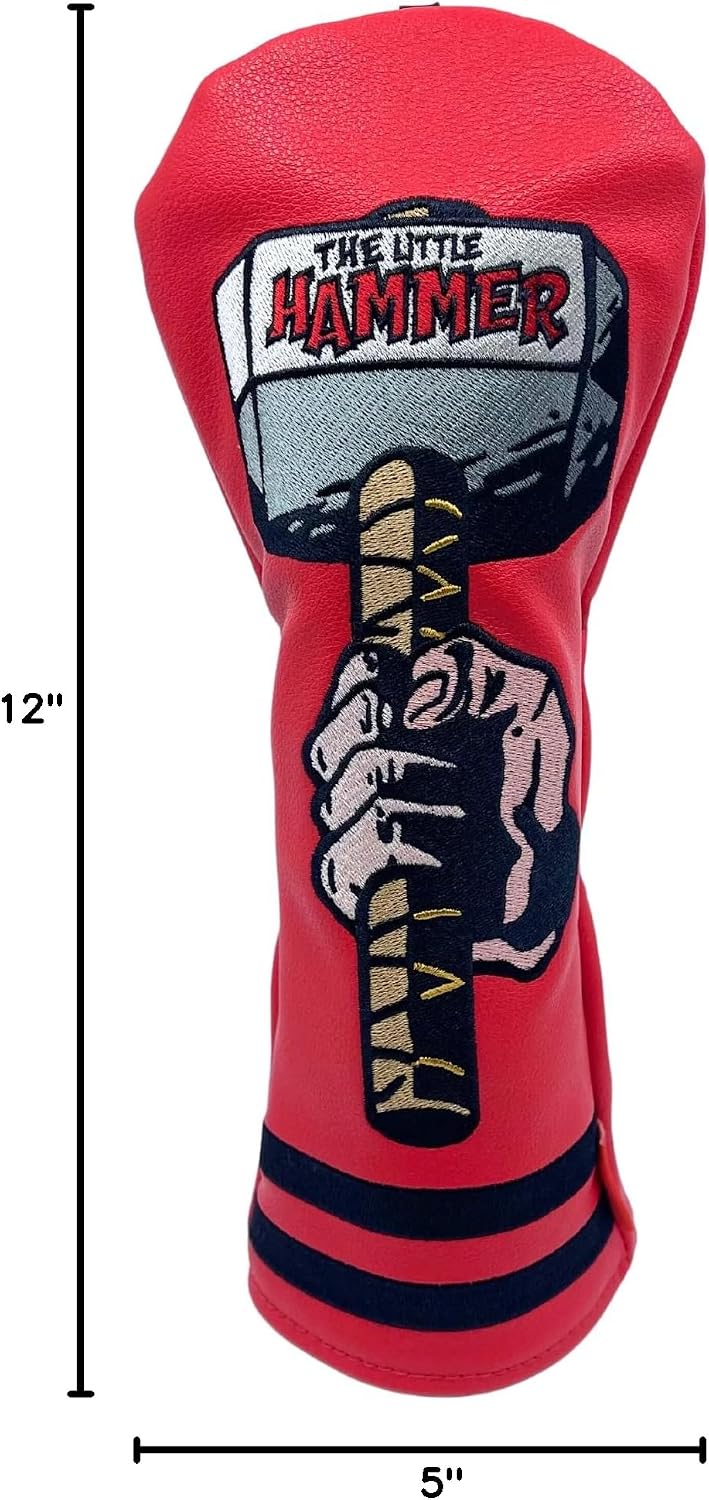 Funny Golf Club Covers The Hammer Driver Headcover and Little Hammer Fairway Wood Head Covers, Golf Accessories for Men, Golfer Gifts for Men, Golf Head Covers for Dad