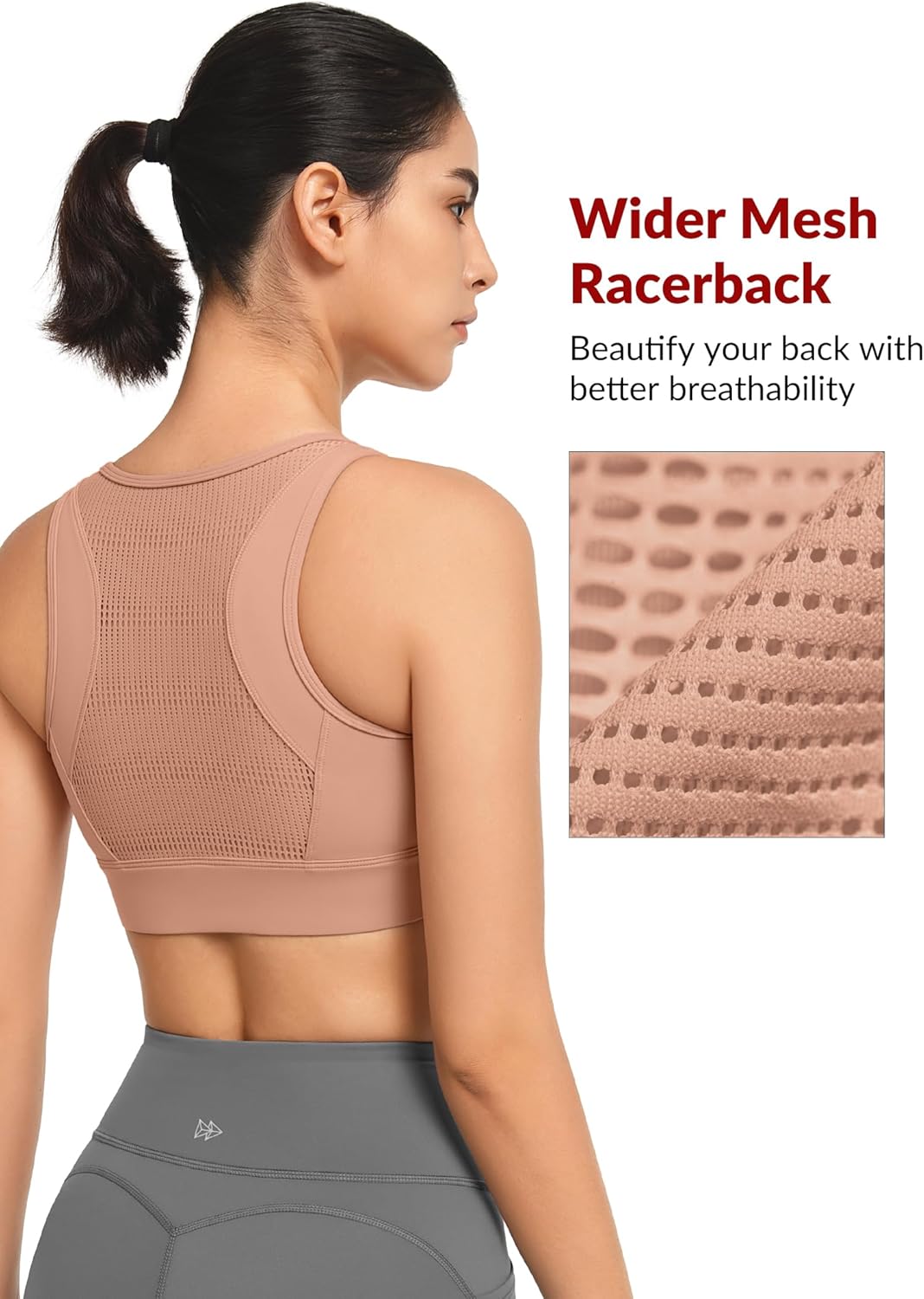 Yvette Front Closure Sports Bras for Women High Support Large Bust Supportive Sports Bra High Impact for Running - Image 2