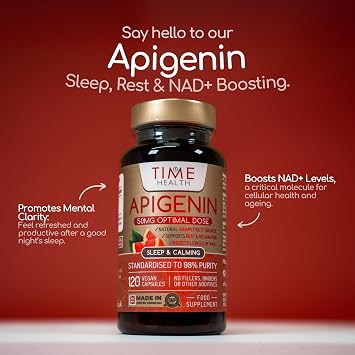 Apigenin - 50mg 98%+ Purity - Grapefruit Source - 120 Capsules - UK Made