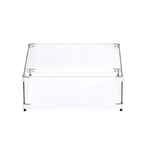 Celestial 17.5" x 17.5" x 6" Wind Guard, fits Celestial 12” Square Fire Pit Burner Pans for Gas Fire Pits