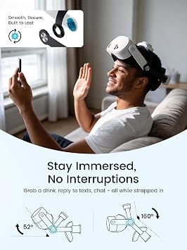 Kawaye for Meta Quest 3S/Quest 2/Quest 3 Head Strap with 10000mAh Hot-Swap Battery Pack, Double Knobs Adjustable VR Headset Strap with Two Large Support Pad Enhanced Support, Reduce Pressure-Upgraded