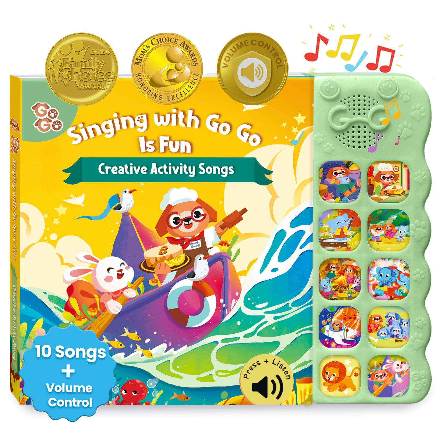 GO GO Creative Activity Nursery Rhymes: Nursery Rhyme Books, Sound Book, 10 Songs, Talking Books for Toddlers 1-3, Music Books for Toddlers 1-3, Interactive Books for 1 Year Old, Baby Music Book