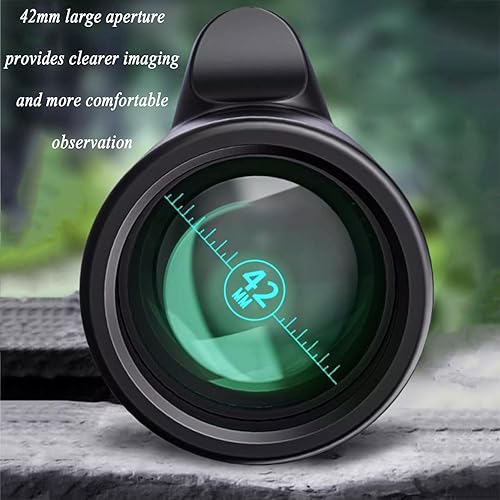 Miniatura 3 de Telescopio Profesional para ver planetas Binoculares para Caza 10X42 Telescopio monocular de alta ampliación con clip de fotos para teléfono móvil,