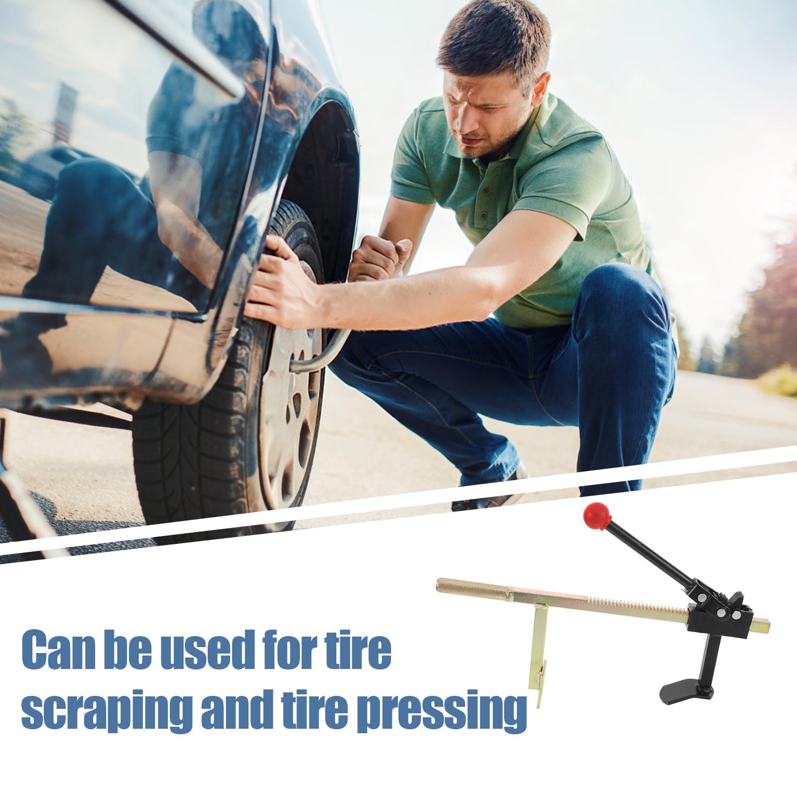 Espansore Manuale per Pneumatici Auto Portatile, Attrezzo per Smontaggio e Montaggio Gomme, Strumento Resistente e Sicuro per Manutenzione Veicoli, Uso Versatile per Officina