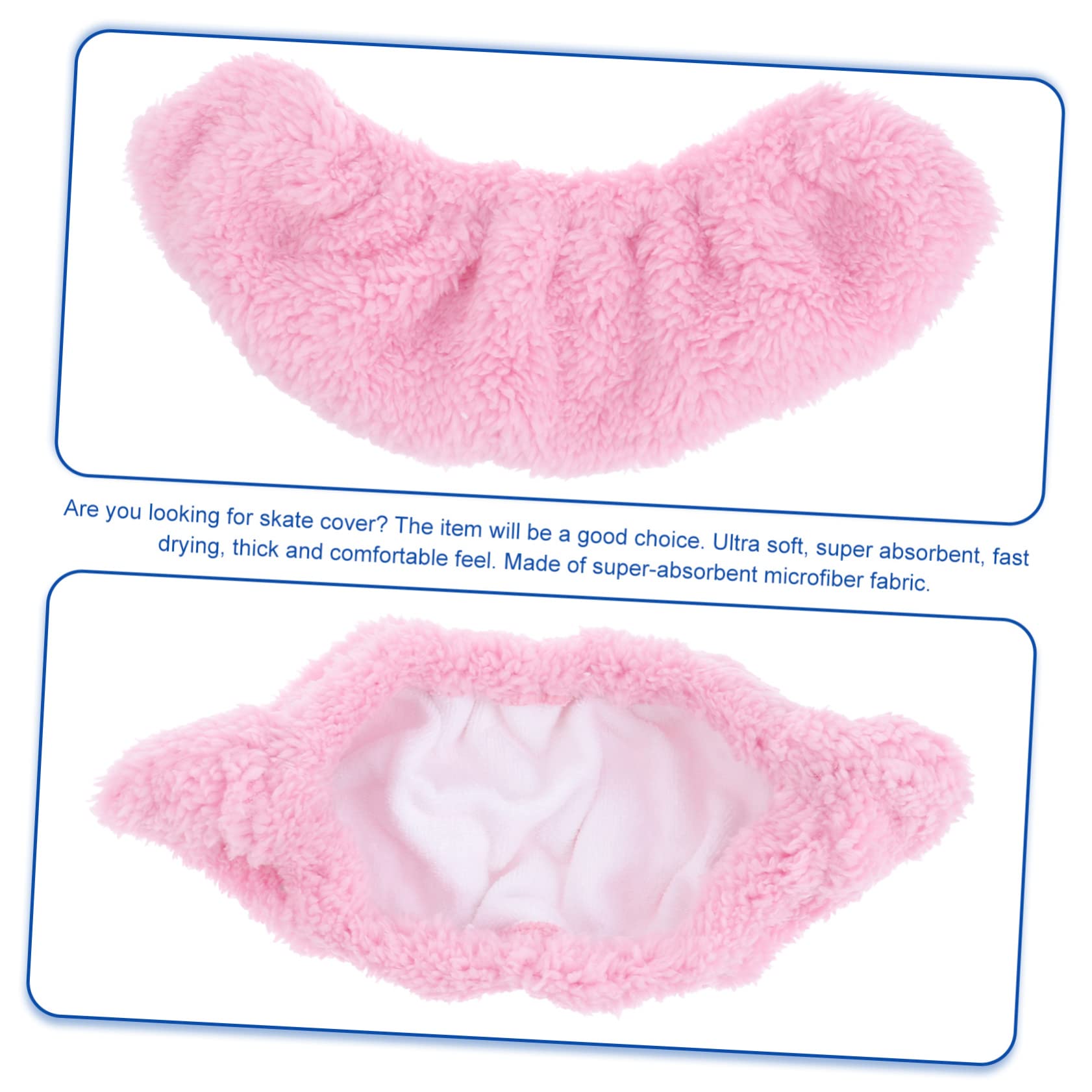 Abaodam Copripattini Ghiaccio Elastici in Velluto Rosa, Morbidi | Protezione Lama Pattini da Ghiaccio, Leggero e Pratico, Accessori per Pattinaggio Sul Ghiaccio
