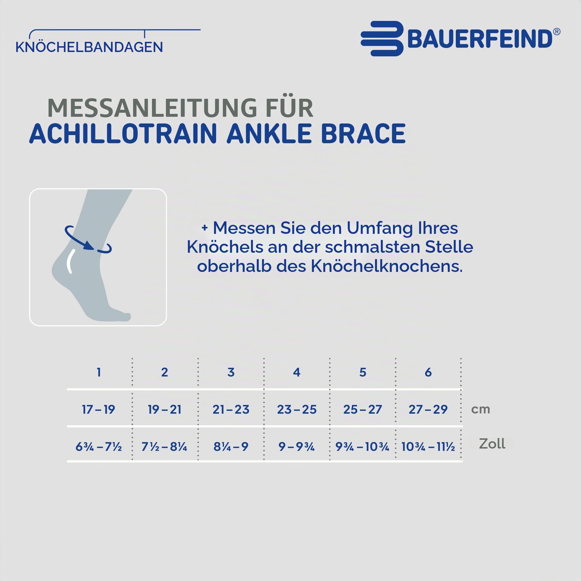 Achillessehnenbandage Bauerfeind AchilloTrain titan 4