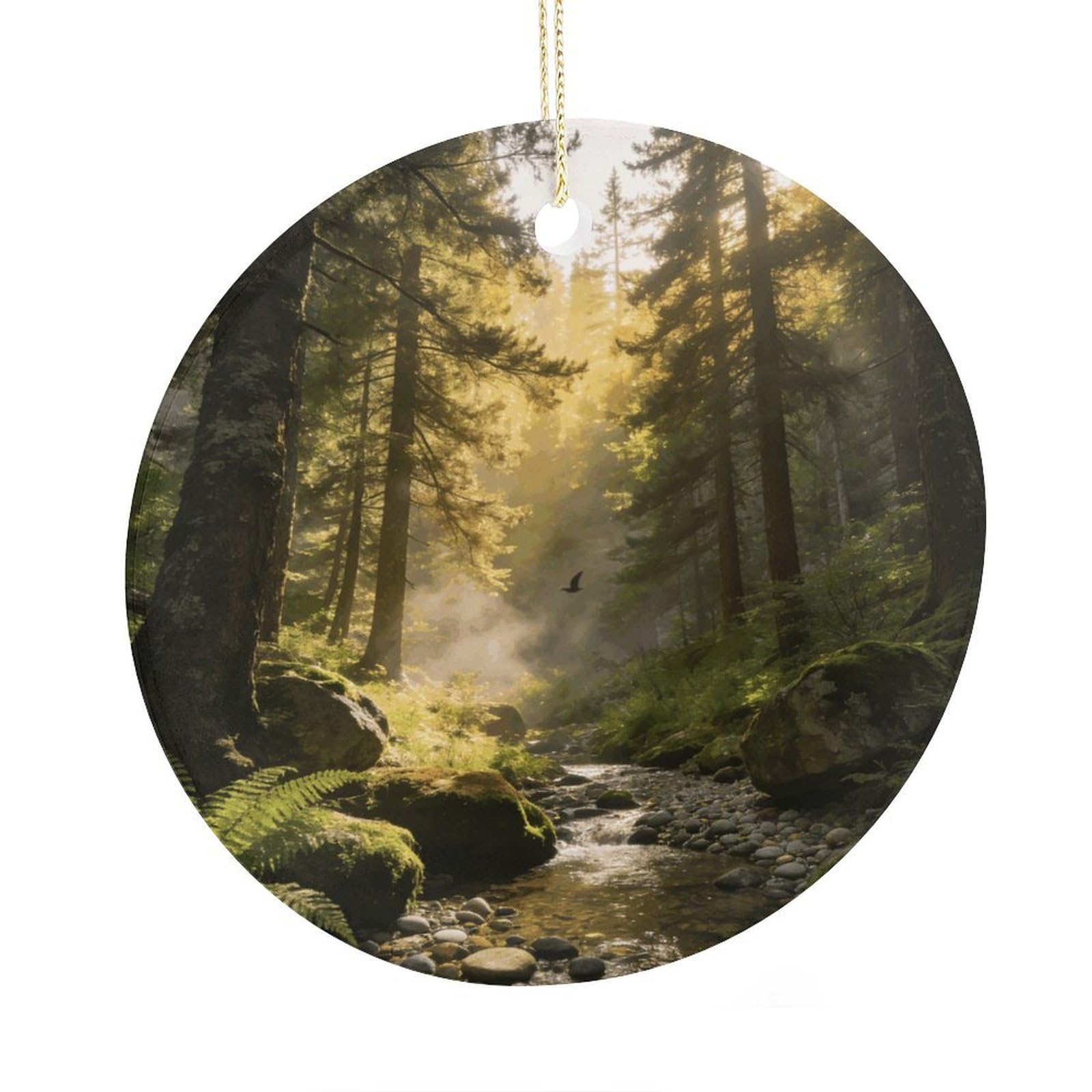 Fodpand Women's Style Morning Lin's Melody Ceramic Christmas Ornament,Wall Hanging Decor Windows Hanging Decor Best Friend Birthday Gifts, Friendship Gifts Car Hanging Ornament Gift For Girls, Teachers 2.9 In