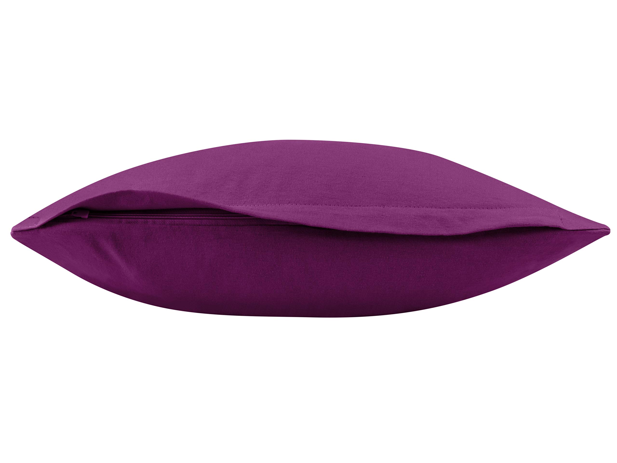 npluseins Set da 2 federe in cotone - jersey - tanti colori 1331.1812, 40 x 145 cm, lilla