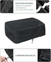 bruwaa Plancha Védőhuzat 80x60x25cm Vízálló UV Védelem Gázgrill Takaró 4