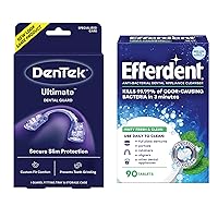 Vista 1 de DenTek Ultimate Guard para rechinar dientes nocturnos y tableta limpiadora antibacteriana eficiente, 90