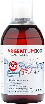 Argentum 200 Colloidal Silver Toner 50ppm 500ml