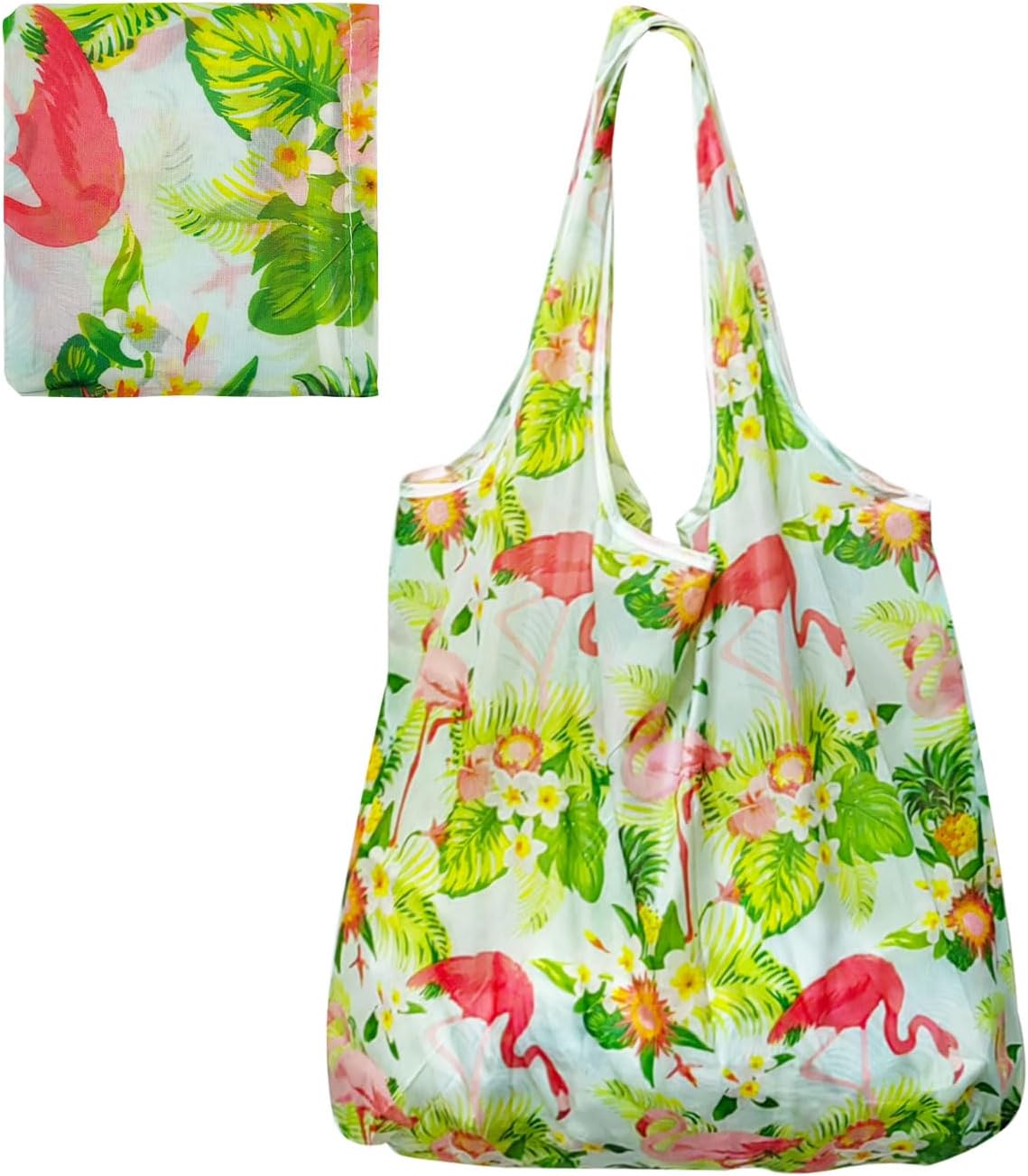 CHEERYMAGIC Reusable Shopping Bags, Foldable Shopping Bags Washable Grocery Bags Foldable in a Pouch Eco Tote Shopping Bag Groceries Tote Bags for Daily Shopping Groceries Travel Storage A7HNNGWD