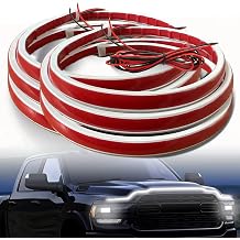 Car Hood Light Strip Dynamic LED Strip Light 71 inches Exterior Flexible Daytime Running Light Strip for Car,Truck,SUV 2 Pieces