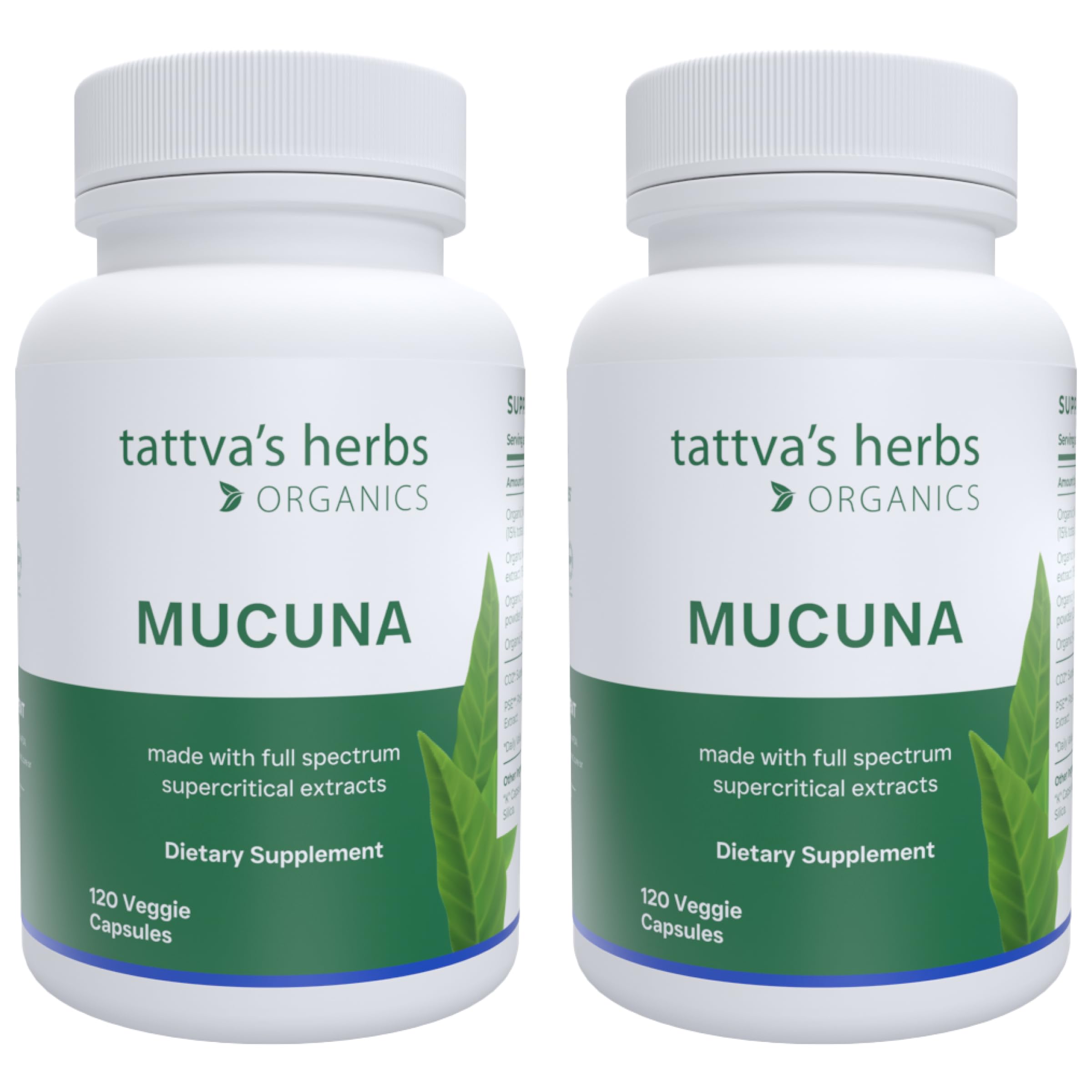 Tattva's Herbs CO2 Holistic Mucuna Pruriens Extract 500 mg 240 ct 2-Pack