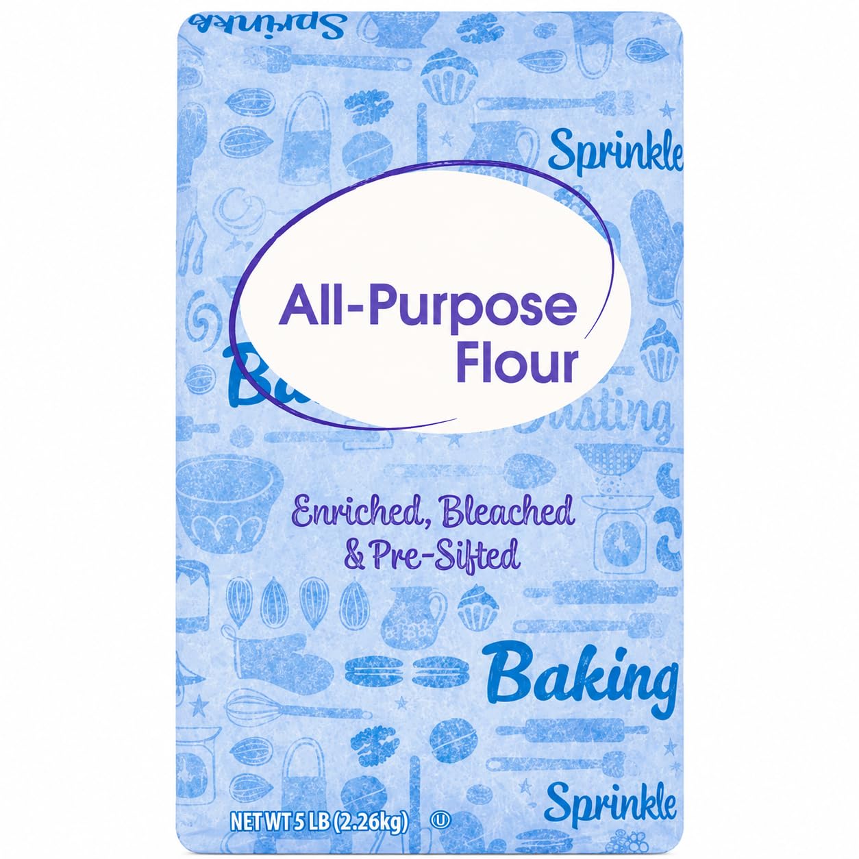 All-Purpose Enriched Bleached Wheat Flour, 5 lb Bag