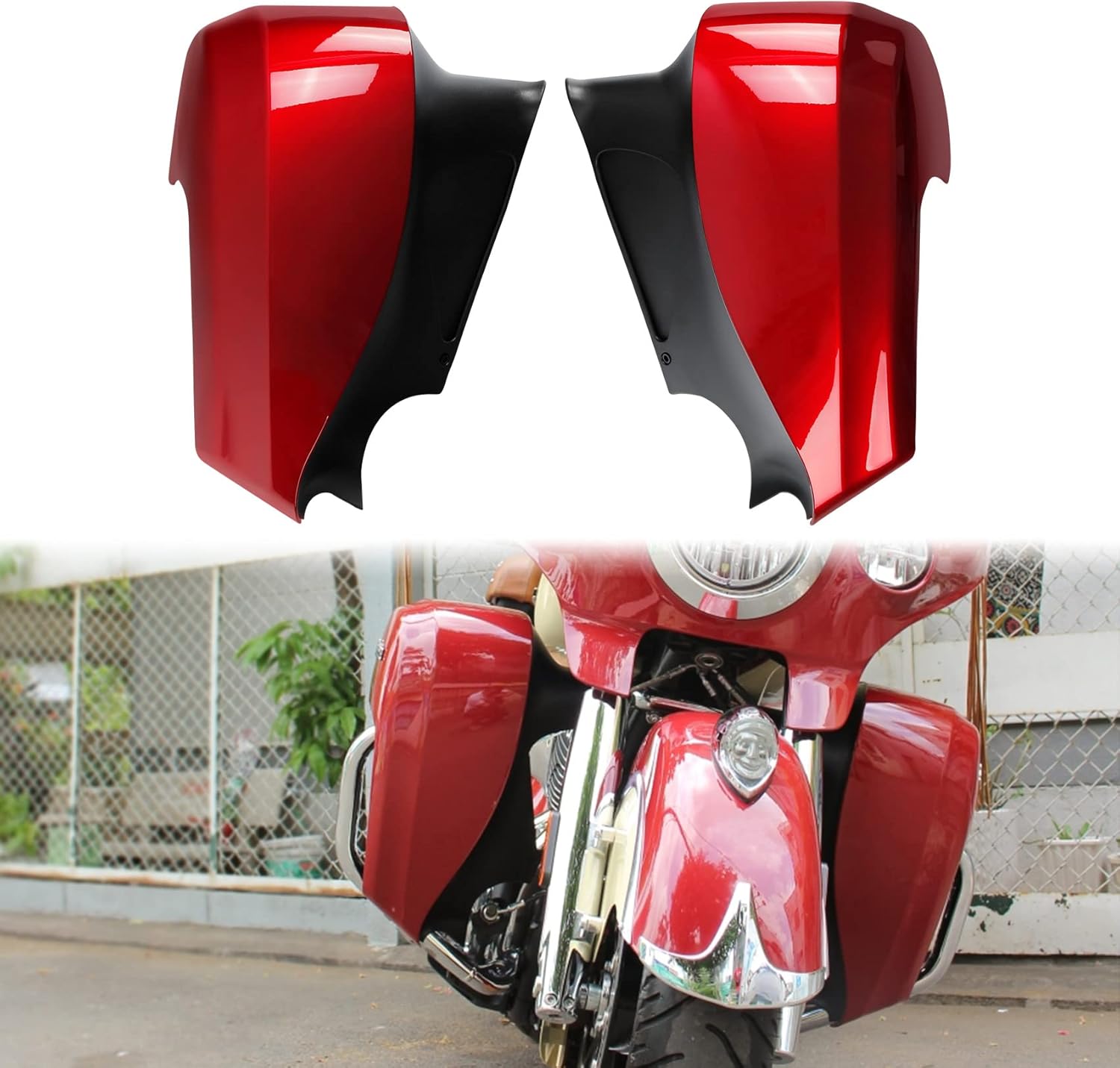 TCMT Mustache Highway Bar Lower Vented Fairings Fit for 2016-2025 Springfield 2017-2018 Chieftain Limited Roadmaster Classic 2016-2018 Chieftain Dark Horse