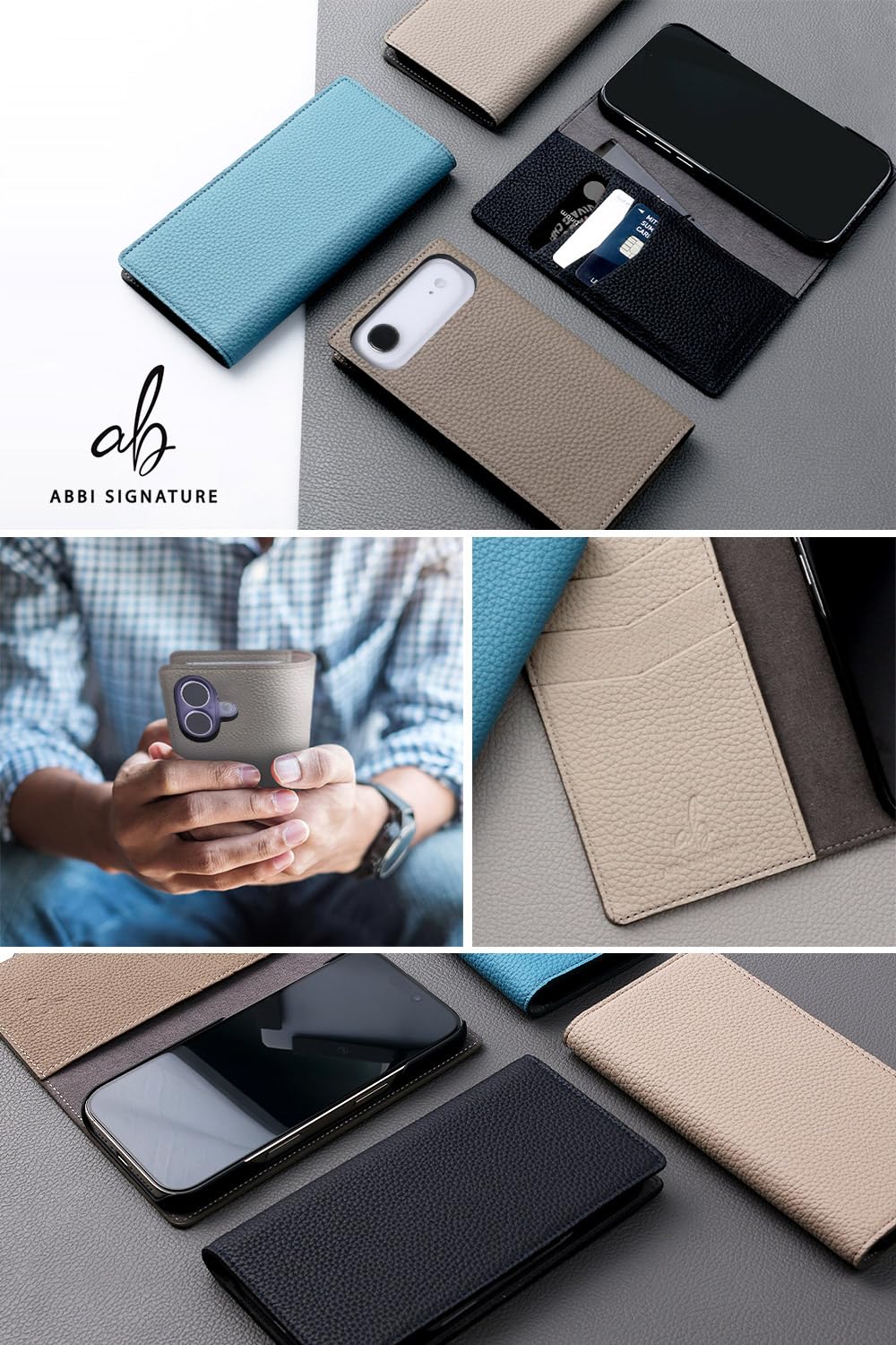 Amazon.co.jp: ABBI SIGNATURE iPhone 17 Pro Max 用 ケース 手帳型