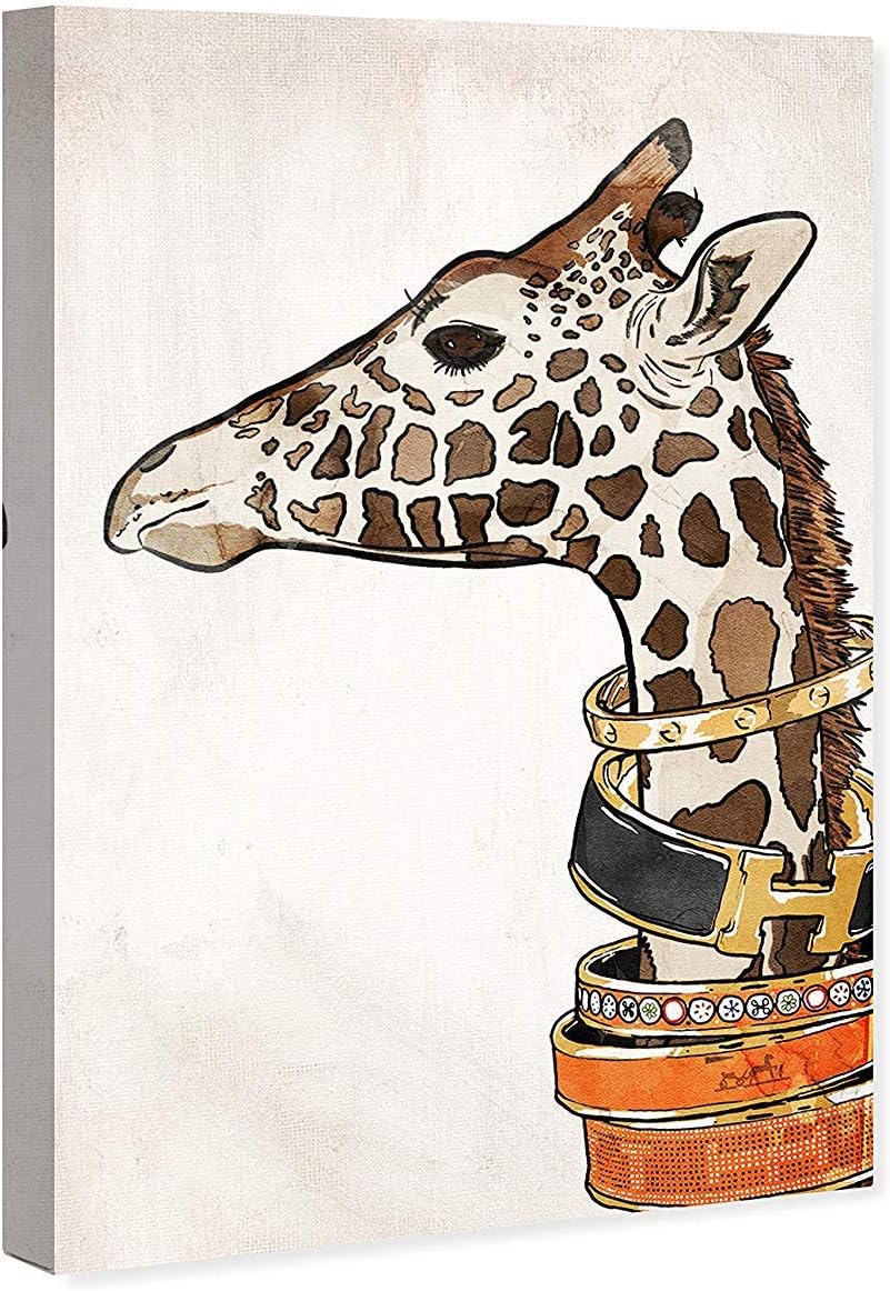 Oliver Gal 'Luxurious Giraffe' The Wild Animals Wall Art Decor Collection Modern Premium Canvas Art Print