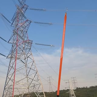 Electric Power Insulated Height Measuring Rod, High Voltage Grade Stick for Site Surveying, 5 6 8 9 11 13 Sections(32.8ft(10m)-8 sections)