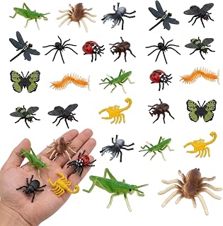 24 Pcs Bugs Toys, Insect Toys And Mini Beasts Collection, Realistic Plastic Bugs For Nature Observation And Entomology Study, Detailed Miniature Figures For Display And Educational Purposes