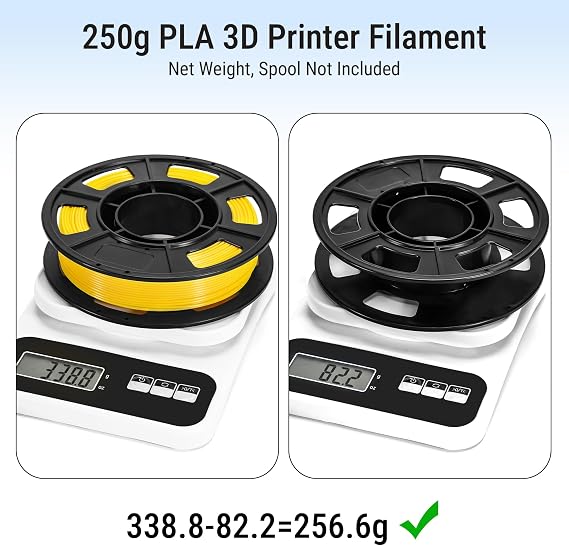 Dynta 10 Colors 250g PLA 3D Printer Filament for Beginners, 1.75mm/0.02mm