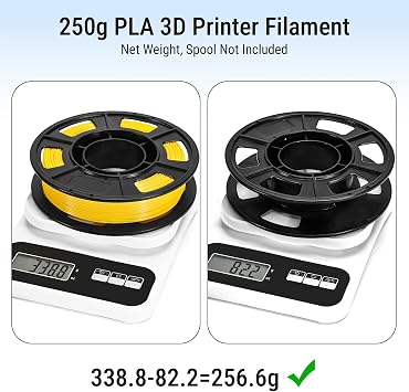Dynta 10 Colors 250g PLA 3D Printer Filament for Beginners, 1.75mm/0.02mm