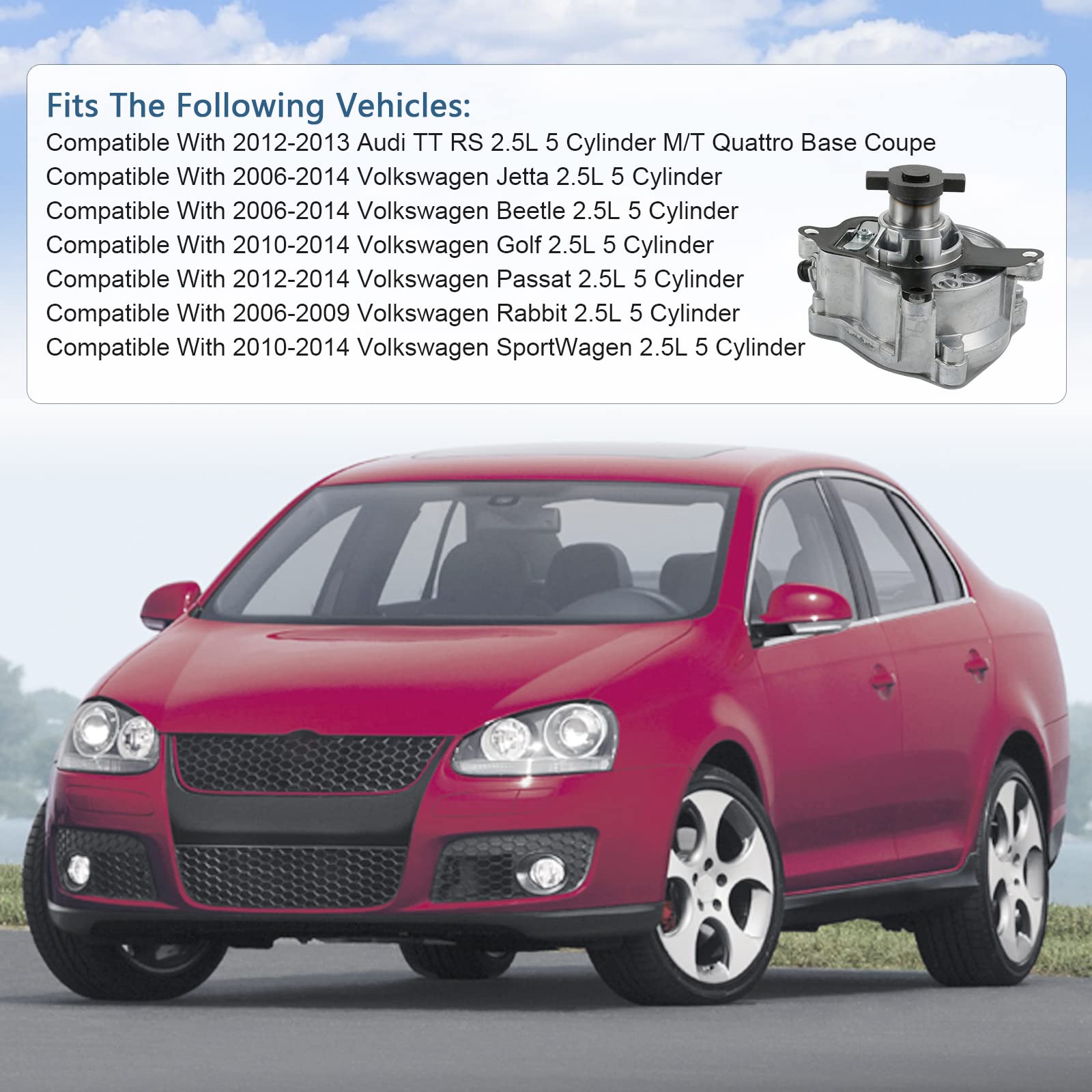 MOCA VCP154 Vacuum Pump - Compatible With Audi, Volkswagen Models