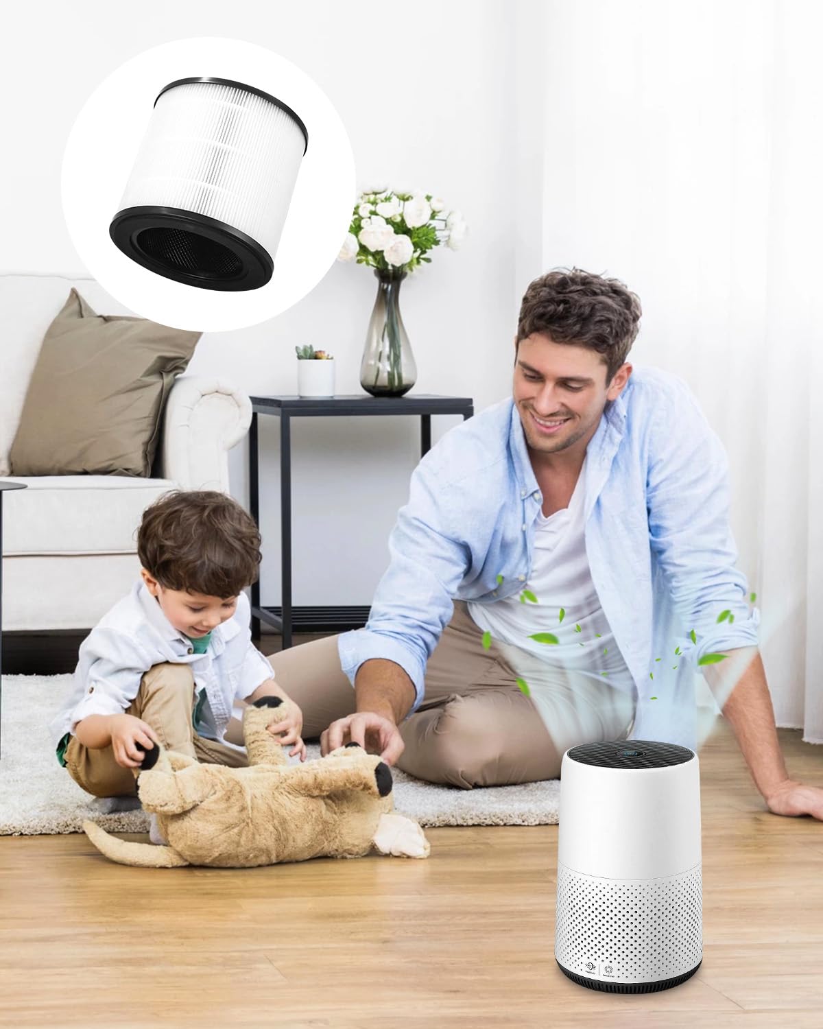 Wymiana HEPA 2 sztuki wymienne filtry z węglem aktywnym Kompatybilny z Philips 800 Series Oczyszczacze powietrza z numerami części referencyjnych FY0194/30, FY0293/30