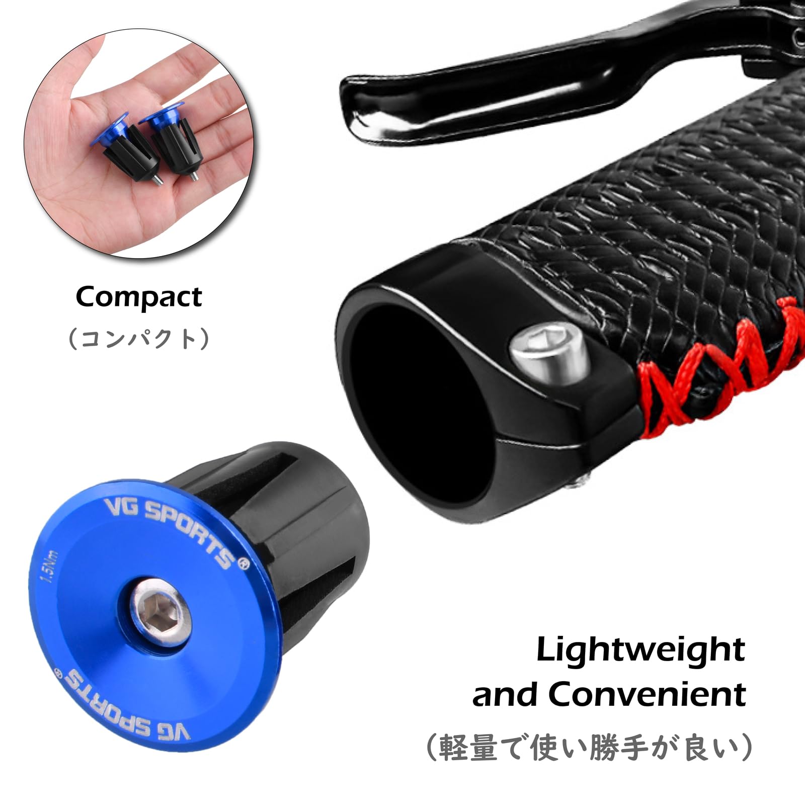 Tapones Para Manillar De Bicicleta De Aluminio - Pack De 2, Para MTB Y Carretera, Diámetro 15-22.5 Mm