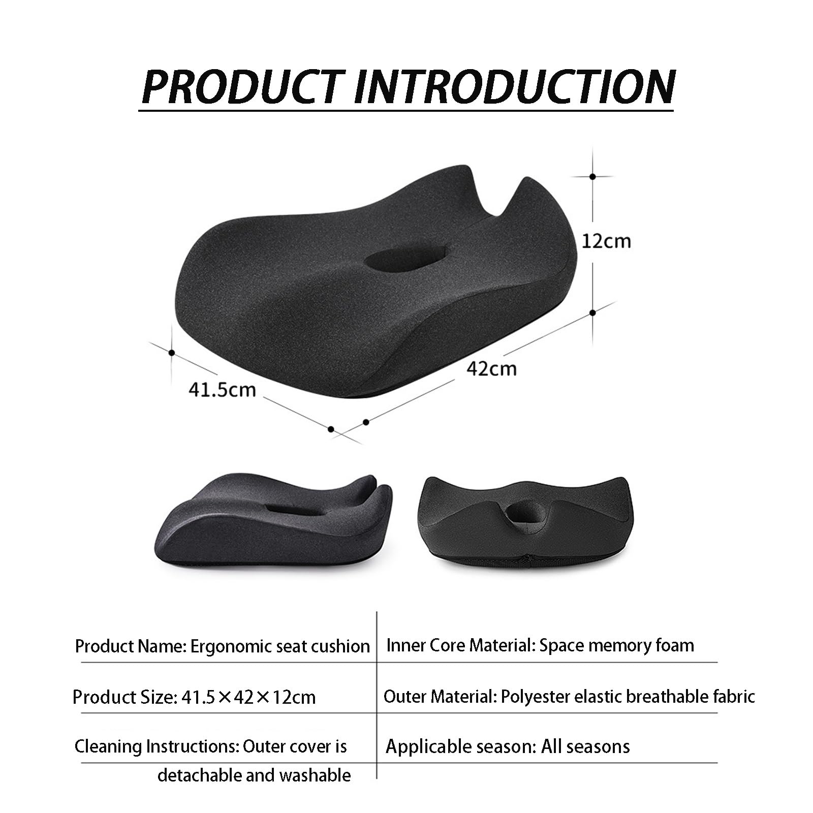 Cojin Coxis Cojin Silla Oficina Cojin Antiescaras, Cojin Silla Usado para Facilidad Presión para Cadera,Cojín de Asiento Ergonómico para Silla de Oficina Asiento de Coche