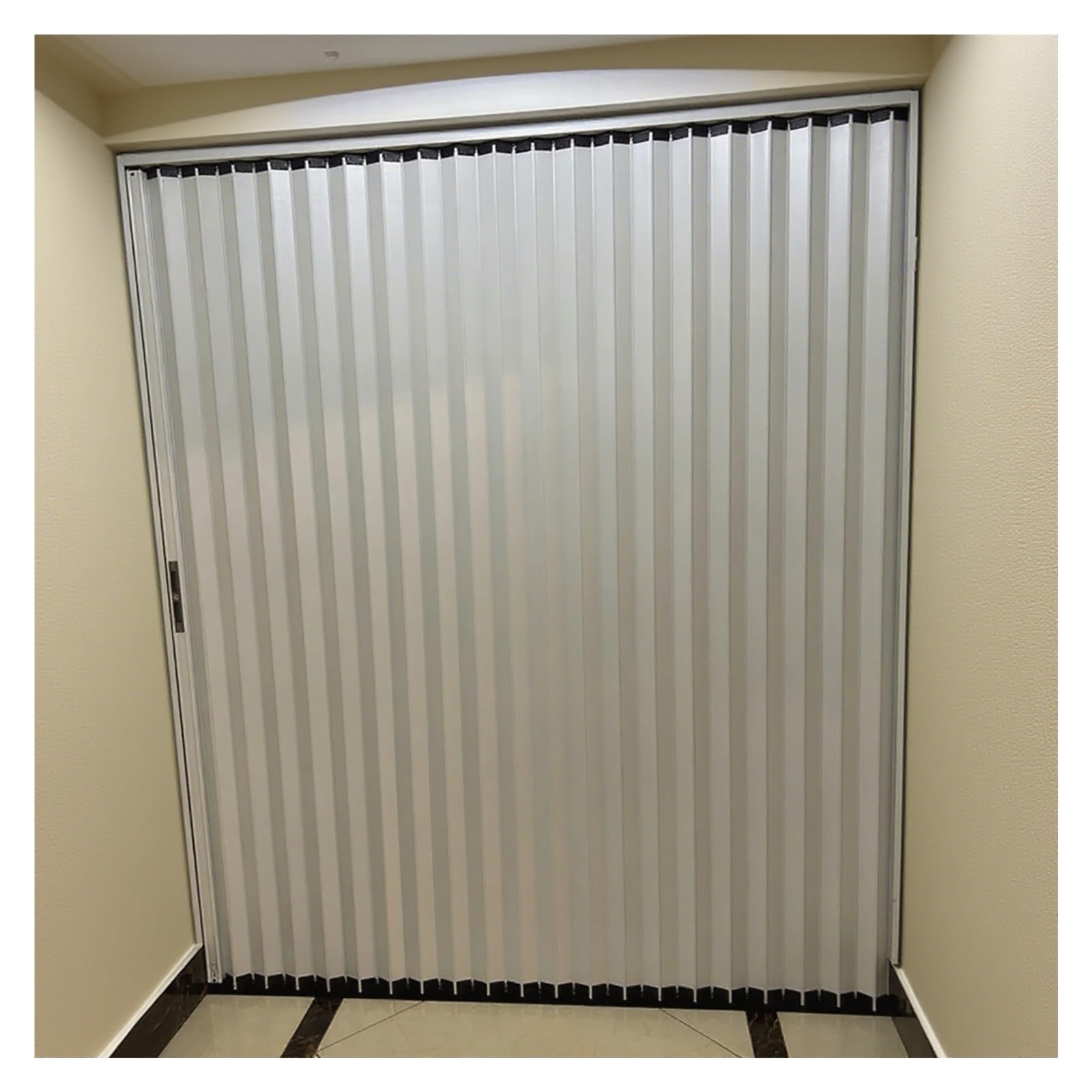Porte pliante accordéon en aluminium 81x203cm avec serrure intégrée pour placard et intérieur