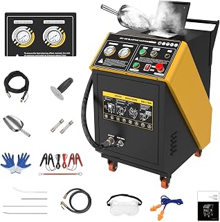 Dry Ice Blasting Machine,High Pressure Dry Ice Blaster,HTS709 Dual-Pressure Gauge Non Abrasive Cleaning System Industrial Dry Ice Blasting Equipment For Grease, Paint, Fire Damage,Electric,110V/220V