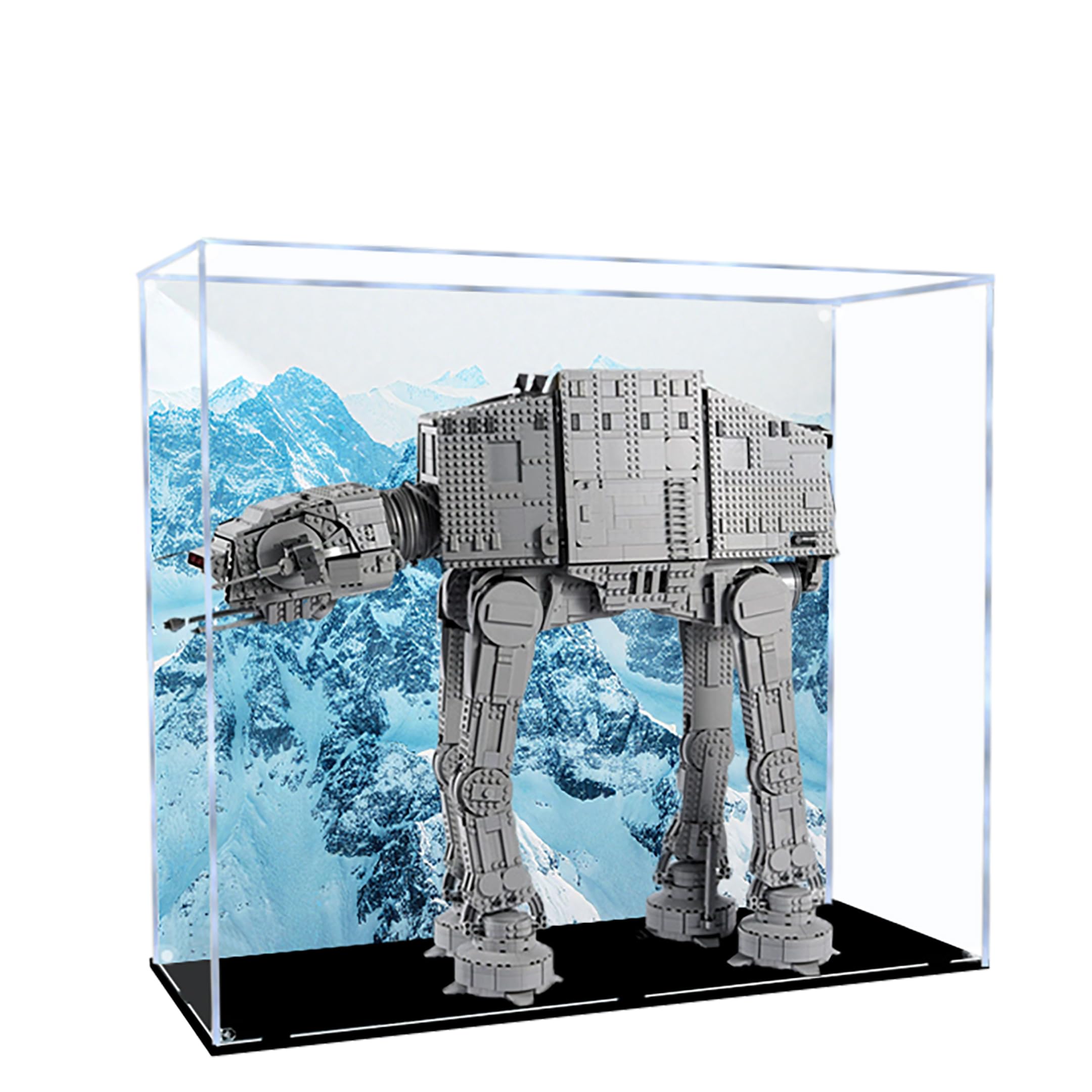 Hytnfpu Acrylic Display Case For Lego 75313 At-At All Terrain Armored Walker Building Set, Dustproof Transparent Box, Showcase - Only Display Case, Display Box Compatible With Lego 75313 (Back Spray 3Mm)