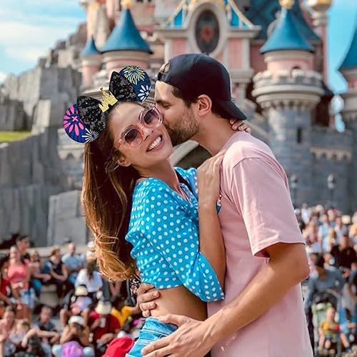 Miniatura 110 de FANYITY Orejas de ratón, diadema de lentejuelas con orejas de ratón para niños, niñas y mujeres (ZZW) Zzw,Baowen,Bf,Negro,Orejas de gato