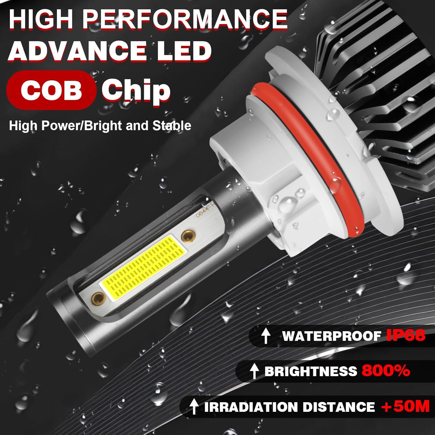 Fit For Ford F250 F350/450/550 Super Duty 1999-2004 lights with Fan, 800% Super Bright Hi Lo Beam Light Bulbs and fog lights, Plug and Play, 6500K Cool White 36000LM, Pack of 4