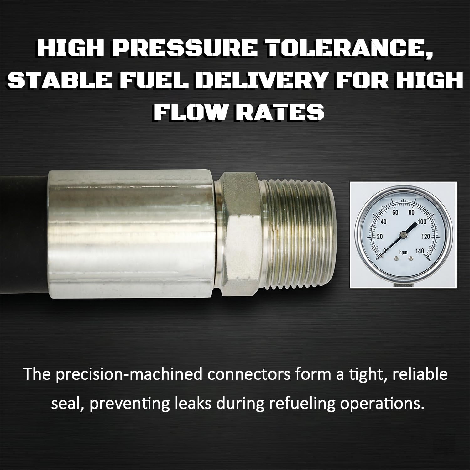 ‌CLOUNDPIVOT 3/4“NPT Auto-Shutoff Fuel Nozzle W/Fuel transfer hose Kit, 16 GPM Flow Rate with 360° Swivel & 10ft Hose, for Gasoline, Diesel, Kerosene, E15 & B20 Biodiesel