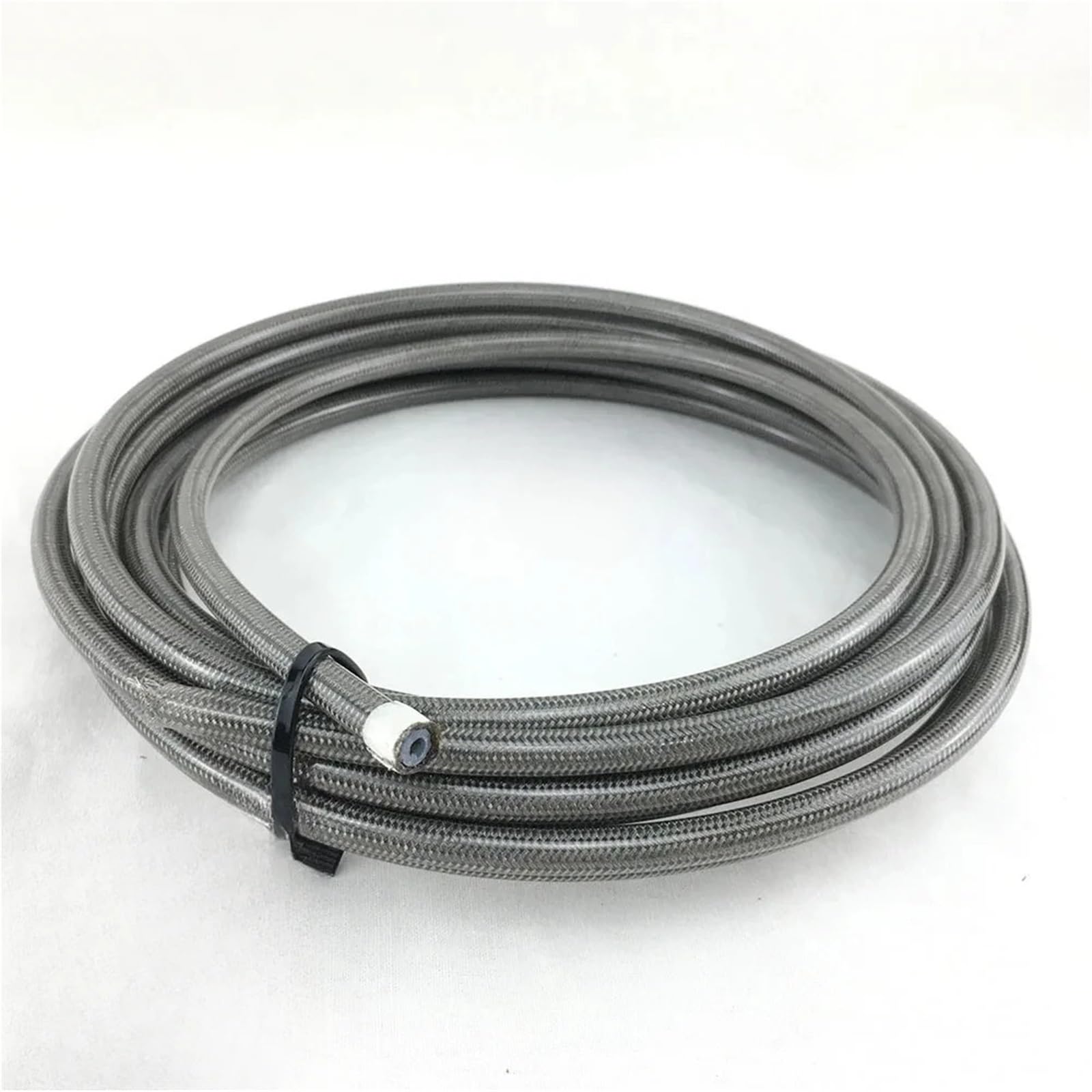 rura hamulcowa AN3 1M~10M Motocyklowy przewód hamulcowy w oplocie PVC ze stali nierdzewnej PTFE Przewód hamulcowy Przewód paliwowy Olej napędowy(PTFE silver,2m)