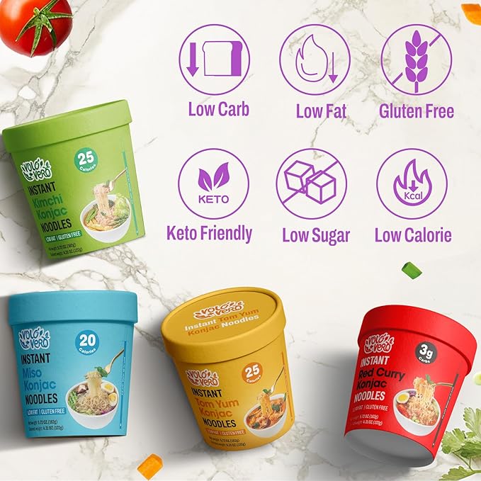 VOLO VERO Fideos Konjac - Pack Variedad 6 Unidades, Sin Gluten, Vegano miniatura 3