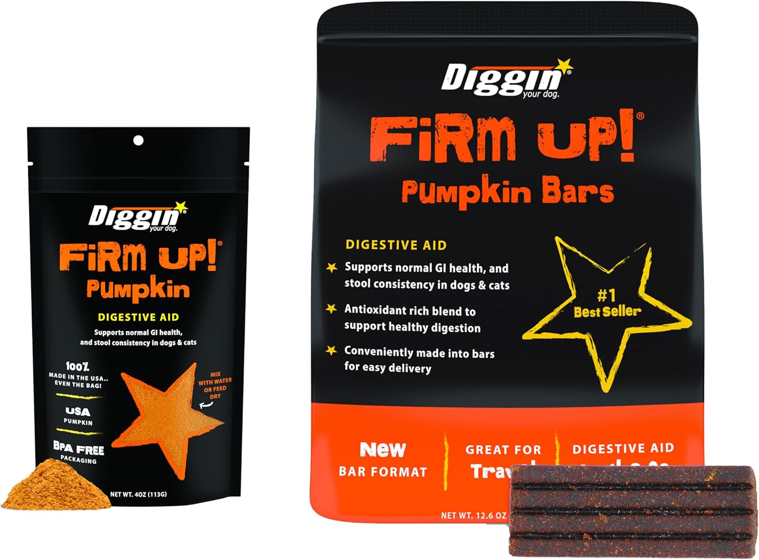 Diggin' Your Dog Firm Up Pumpkin for Dogs & Cats, 100