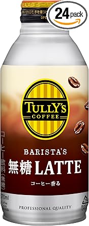 Tullys Coffee Baristas Sugar-Free Caf  Latte Hot & Cold Bottle Can 12.5 oz 370 ml x 24 Cans