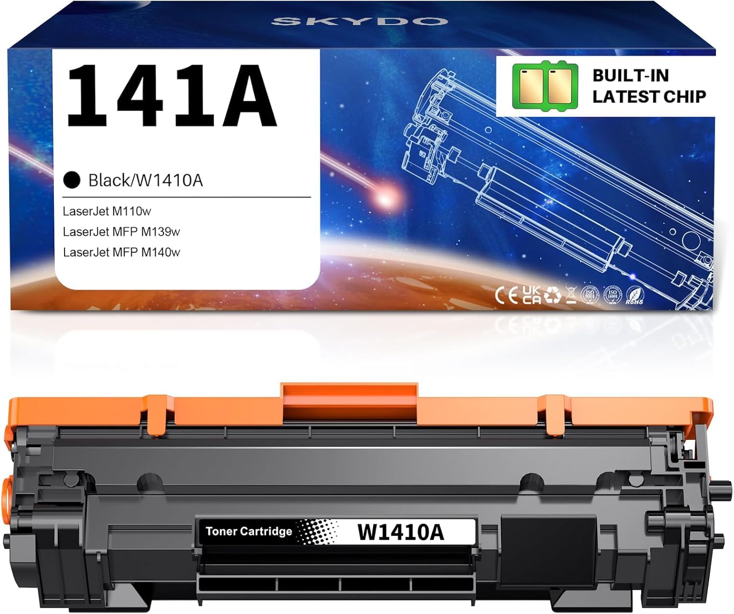 Skydo (1 Pack) 141A Toner Cartridge Replacement for 141 A 141X W1410X Toner