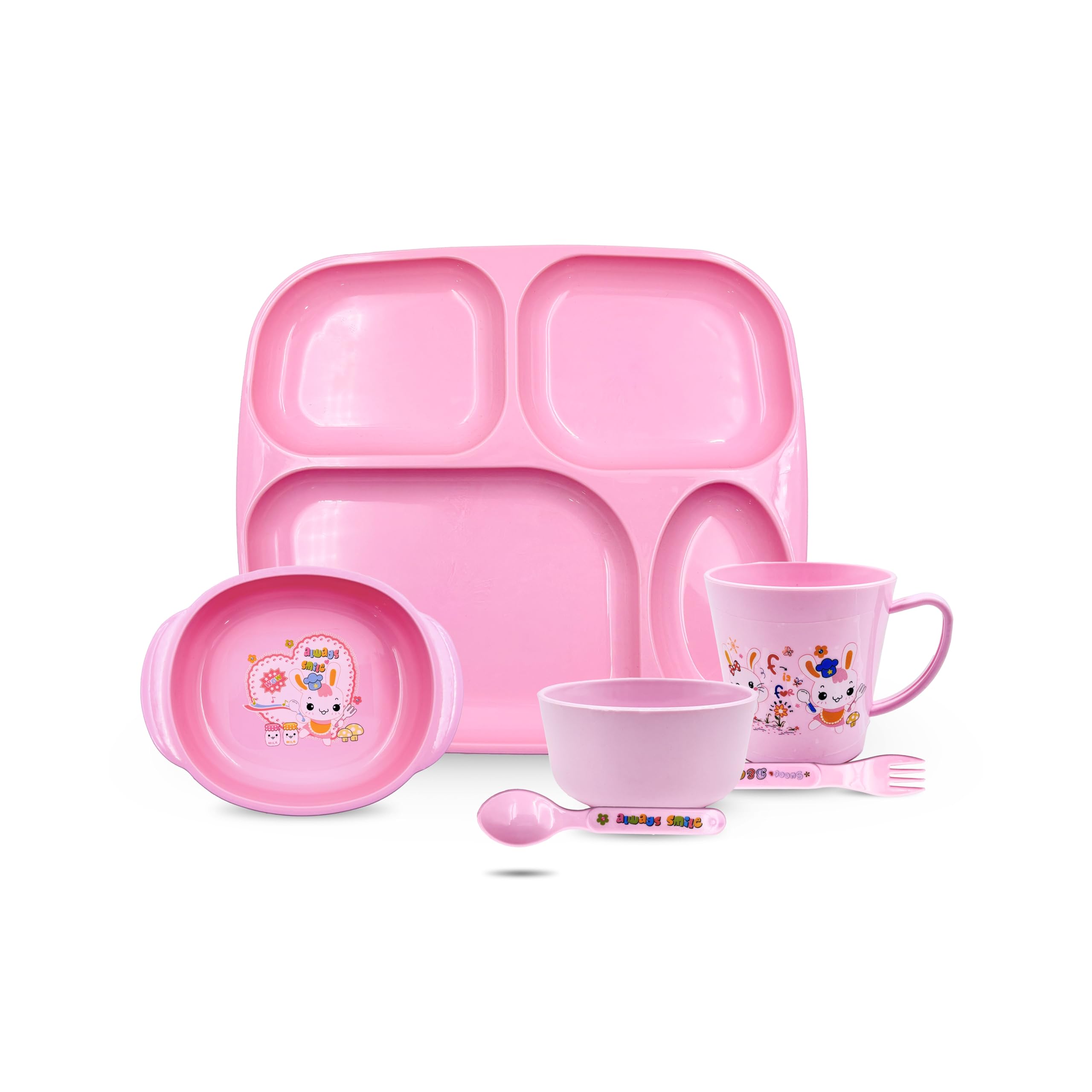 Baby Feeding Series BFS - 01 Plate Gift Set (Pink)-image-47