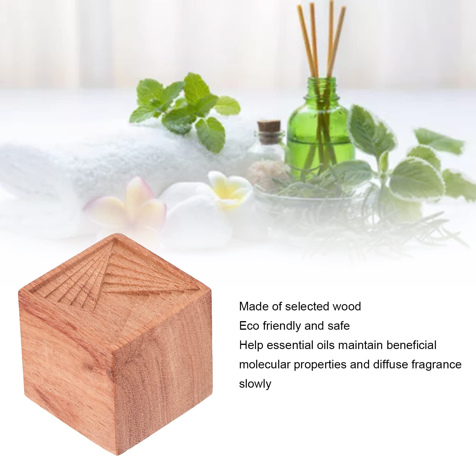 Diffusore di Oli Essenziali da 8 Pezzi, Diffusore di Aromaterapia in Legno, Diffusori Diffusore di Olio di Legno per Camera da Letto Dell'ufficio Dell'auto