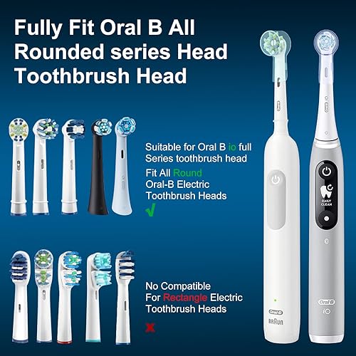 Miniatura 3 de Paquete de 6 fundas para cepillos de dientes compatibles con cabezales de repuesto Oral B iO, para iO Ultimate Clean, Cuidado suave, Ultimate White