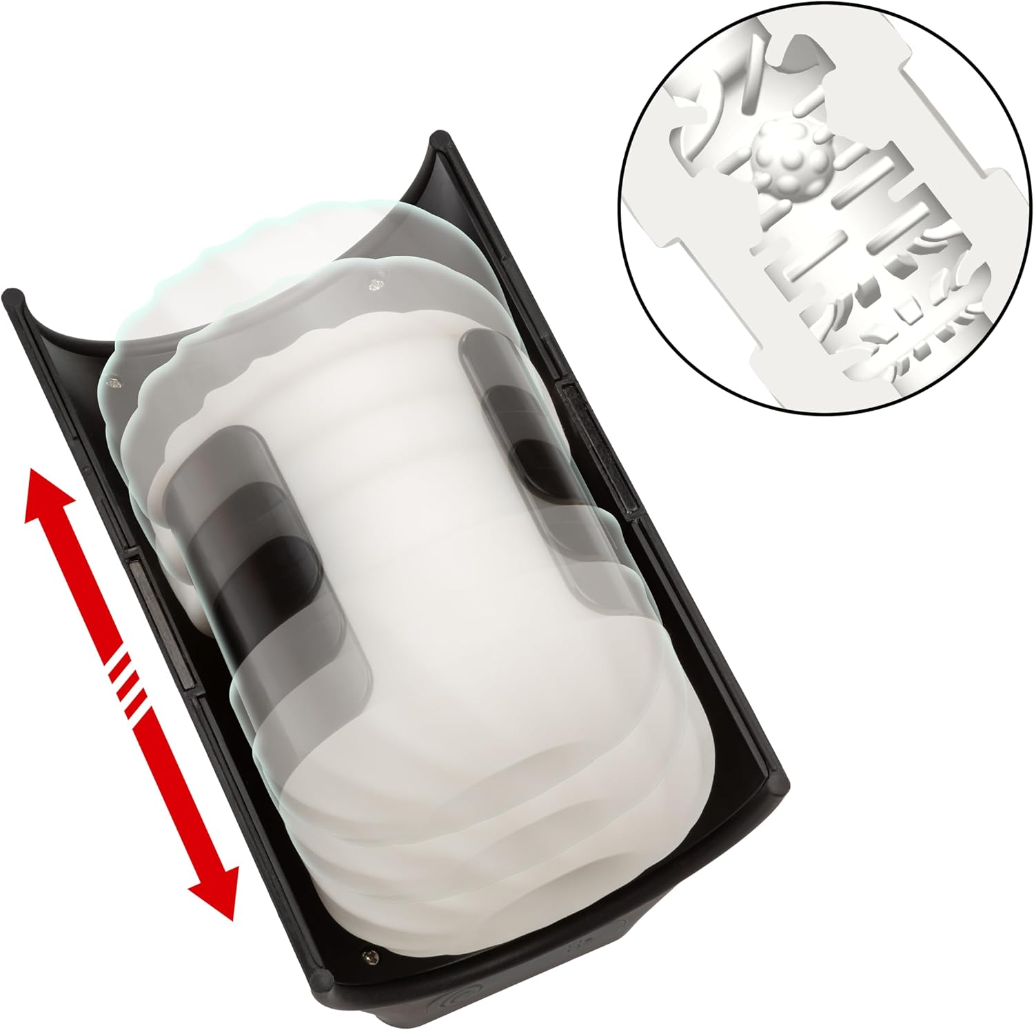 CalExotics Optimum Power Thruster Automatic Male Masturbator with 5 Thrusting Actions and Ergonomic Textured Chamber - SE-0858-40-3