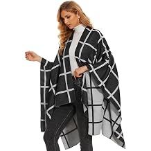 Womens Shawl Wrap Poncho Open Front Cape For Spring Fall Winter