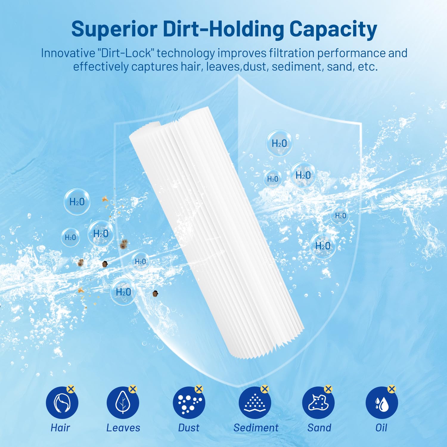 Cartucce di ricambio per filtro dell'acqua a immersione fredda, 50 micron, 25,4 x 6,3 cm, per sistemi di refrigerazione dell'acqua fredda, sotto il lavandino e per tutta la casa (confezione da 4)